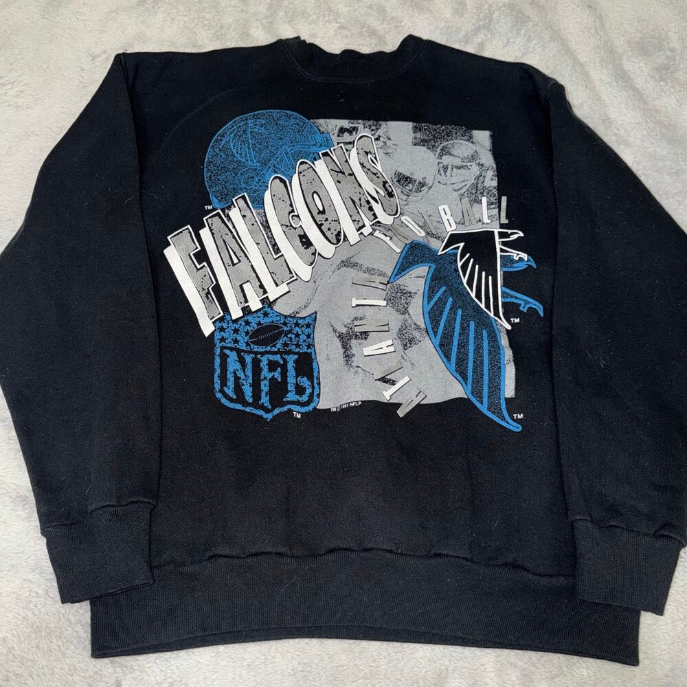 Vintage Atlanta Falcons Sweatshirt 1991 NFL Logo 7 Crewneck Large